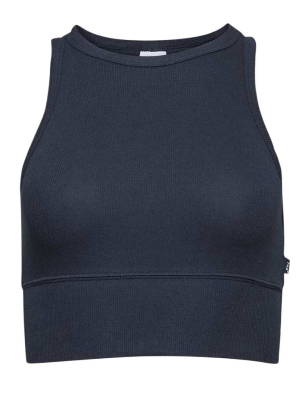 Aritzia TNA Avenue Tank Top Women Medium Minimalist Black Ribbed Stretch